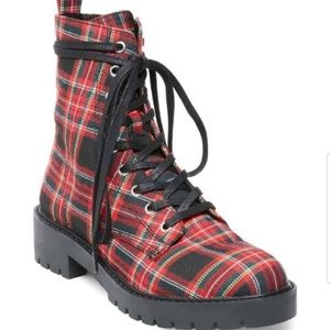 Plaid Steve Madden Combat Boots